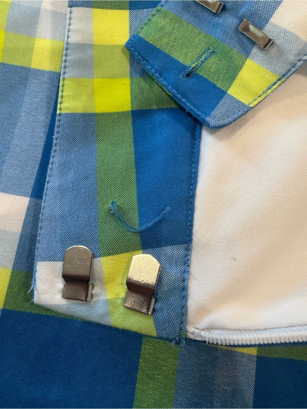 Izod Blue Yellow Plaid Golf Skort